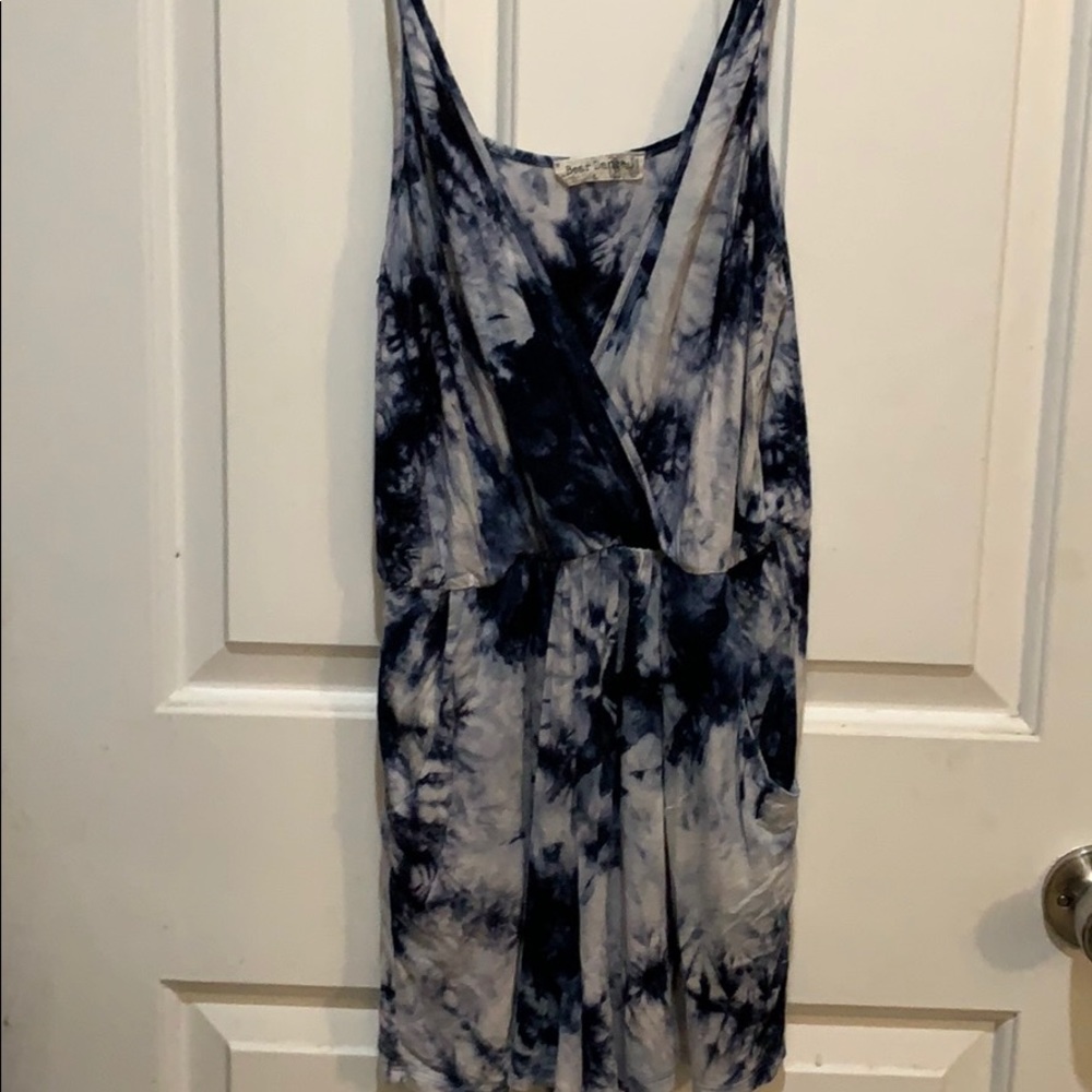 Blue Tie Dye Romper